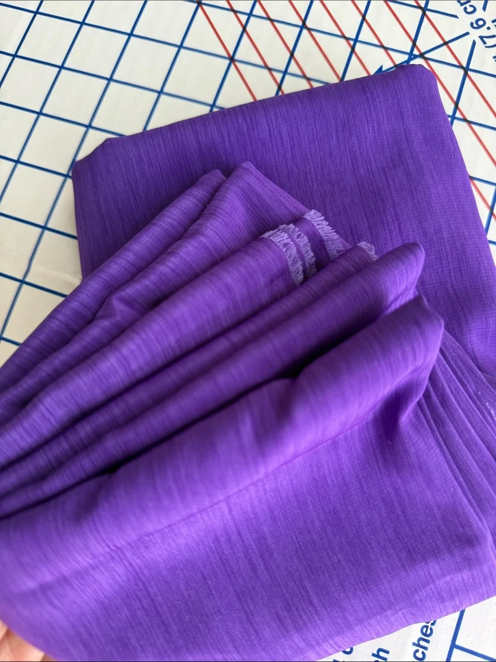 Vintage Purple Iridescent Slinky Dress Fabric Silk Look 2.5 Yards x 44
